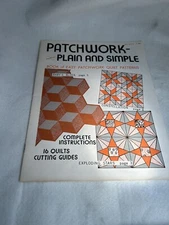 Patchwork Plain and Simple, Book of Easy Patchwork Quilt Patterns #3779 