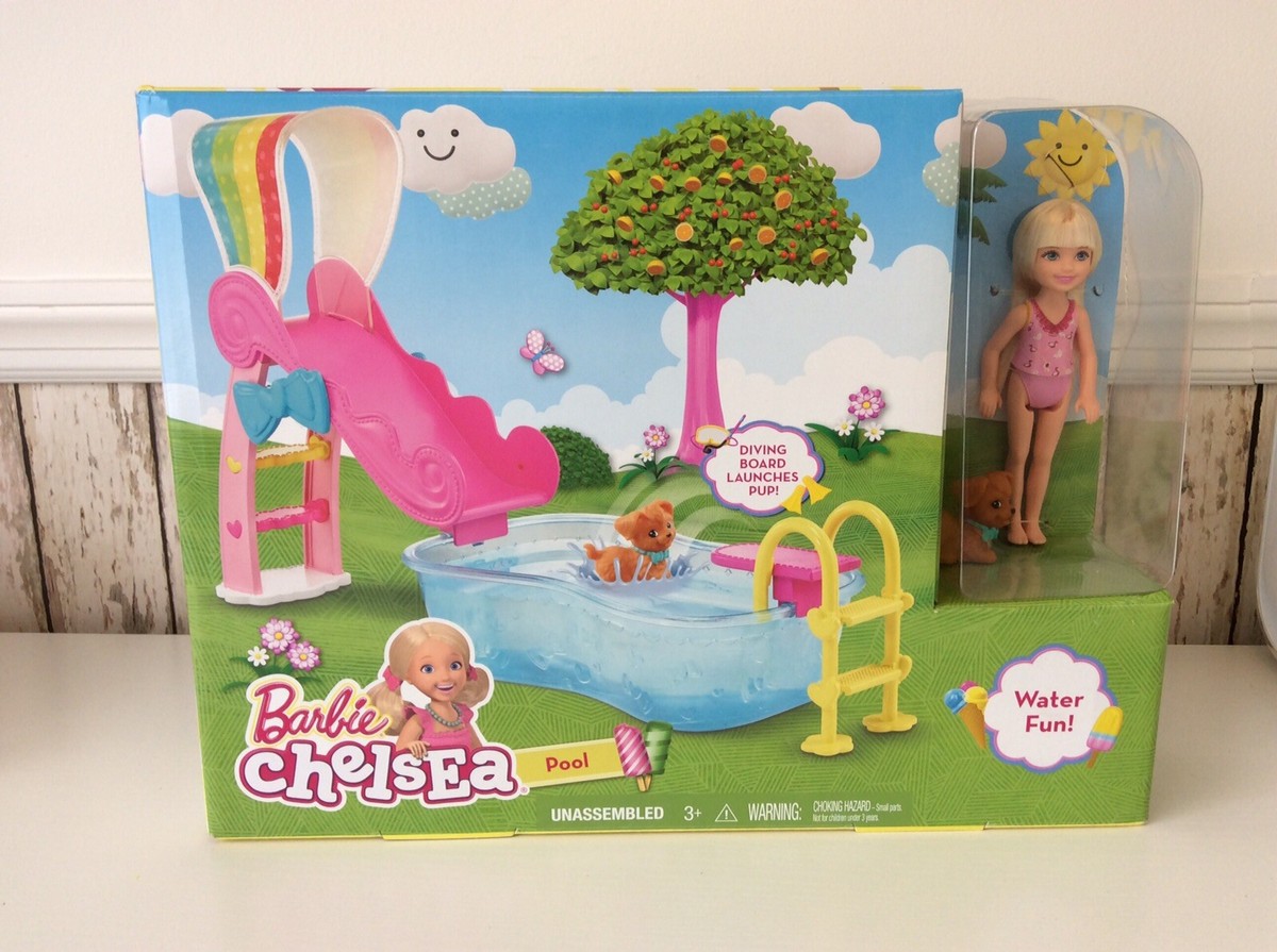 2014 BARBIE CHELSEA POOL PLAYSET CMY36 ORIGINAL BOX UNOPENED
