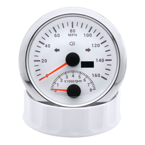85mm Digital GPS Speedometer Gauge 0-160MPH With Tachometer 8000RPM For Boat US - Picture 5 of 17