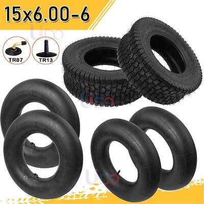 Set Of 4 Lawn Mower & Tractor Inner Tubes - 2 Front (16x6.50-8) & 2 Rear (23x9.50-12)