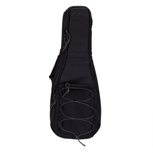 New Tiki Deluxe Padded Soprano Ukulele Bag Uke Case (Black) - Picture 1 of 4