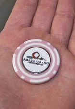 NEW PRG Duo Magnetic Metal & Plastic Golf Ball Marker AMATA SPRING COUNTRY CLUB