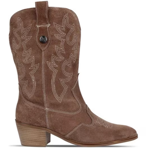 BIBA COWBOY BOOTS LEATHER WESTERN BOOT MINK SIZE 8 EU 41 RRP £84.99