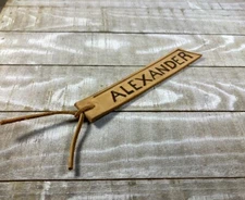 Custom name personalized bookmark leather handmade