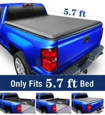 5'7"/67" For 2019+ Ram 1500 Short Bed Lock & Roll Up Soft Tonneau Cover