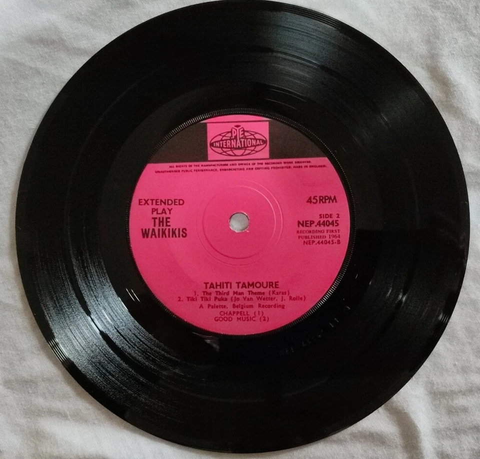 The Waikikis-Tahiti Tamoure Vinyl EP 7" Single.1964 Pye International NEP 44045. Foto 4 de 4