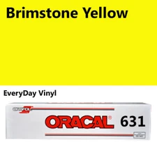 12"x5'-Brimstone Yellow Matte Oracal 631 ExhibitionCAL Vinyl Roll Adhesive Vinyl