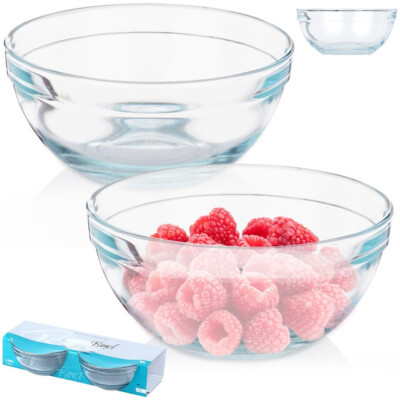 Glasschüssel Salatschüssel Salatschalen Glasschalen 14 cm 500 ml 2 Stk.