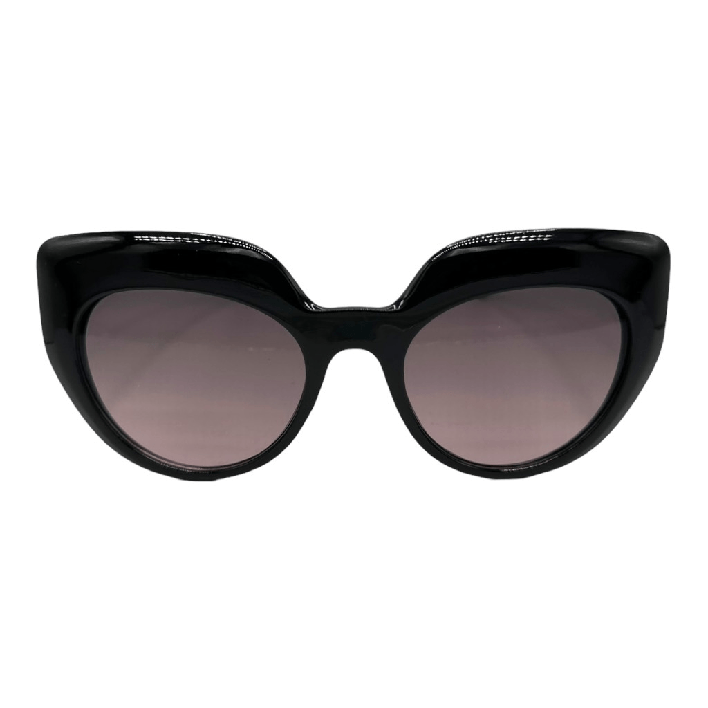 Plastic cat eye sunglasses black & purple frame-image