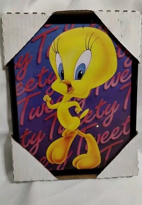 Looney Tunes Tweety Bird Framed Picture 8x10 Vintage Warner Brothers 1994 New 