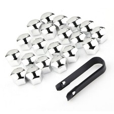 20x Kappen für Auto Radschrauben Radmuttern Abdeckungen Abdeckkappen 19mm Chrom