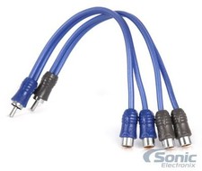 NVX XIN2F 2-Pack of 1 Male to 2 Female Y-Adapter RCA Interconnect Cables