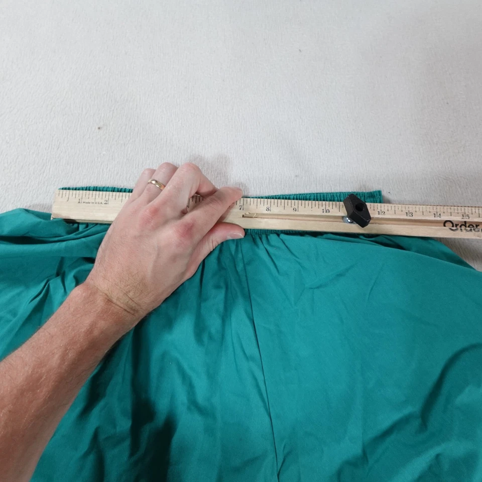 Falda Vintage Malco Modes Mujer Pequeña Verde Cuadrada Bailando Hoedown Vaquera Foto 4 de 4