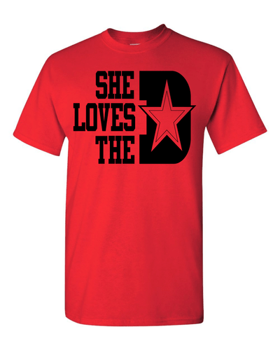 Dallas Cowboys She Loves The D T-Shirt All Colors + Sizes S-5XL & Youth Kids - Picture 8 of 30