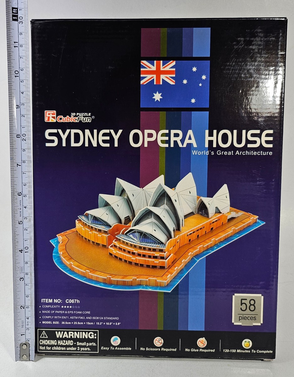 CUBICFUN 3D PUZZLE MC067H SYDNEY OPERA HOUSE 58 Pcs 15.2