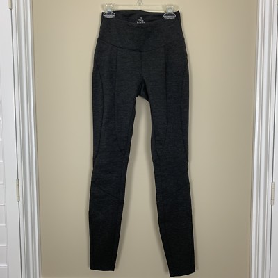 prAna Damen Moto Leggings Ergonomische Mid-Rise Hose Anthrazit Grau XS Neu mit Etikett