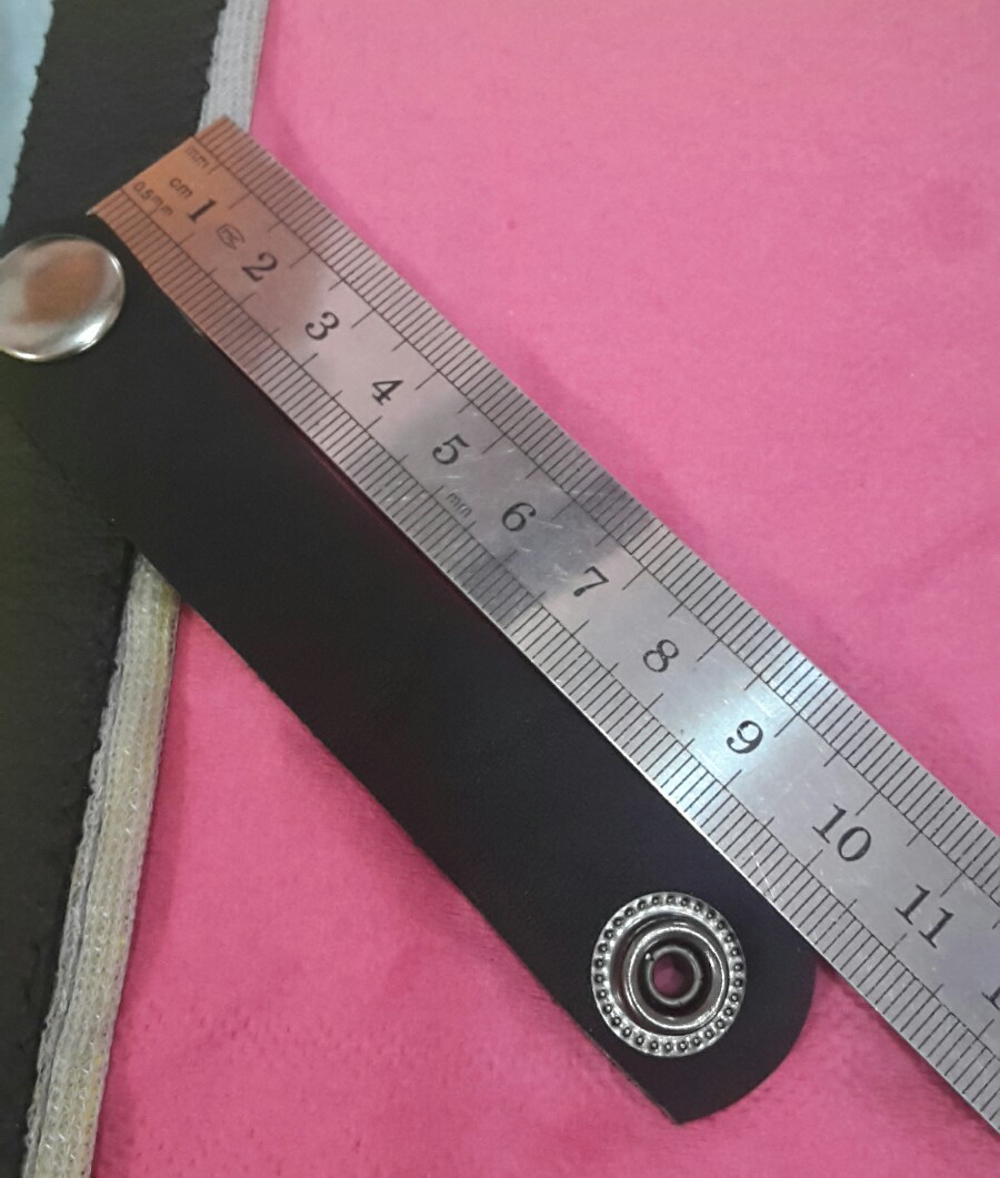 x4 black leather vest extenders with gunmetal press studs 73 eBay