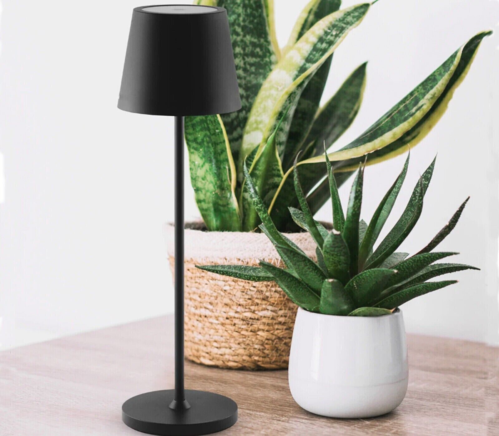 Lampada Da Tavolo Touch LED Ricaricabile Luce Da Scrivania Decorativa nera
