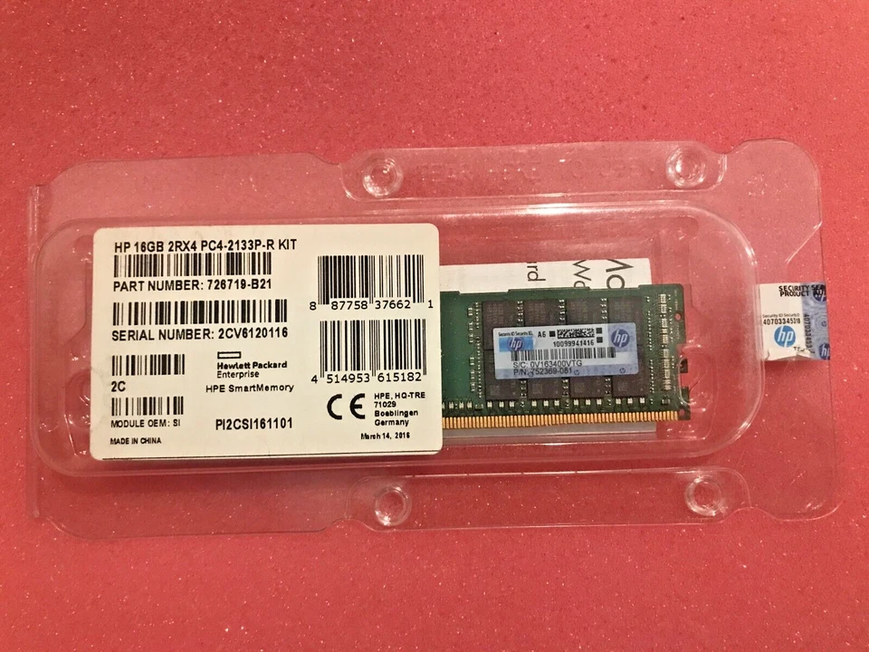 NEW F/S HP 752369-081 16GB PC4-17000 DDR4-2133MHZ MEMORY MODULE 726719-B21 - Image 3 of 4