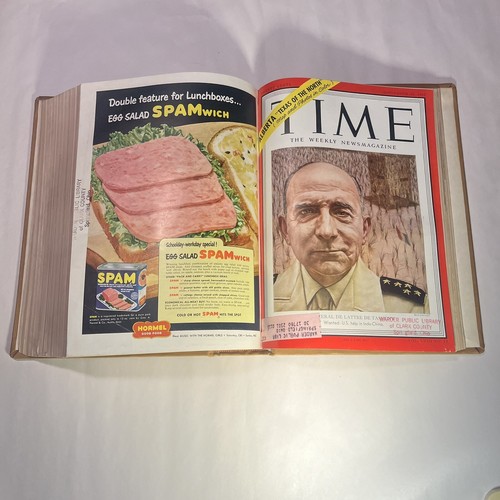 Time Magazine Bound Hardcover Book 58 Year 1951 July August September - Picture 17 of 20