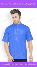Mens Kurta Cotton Indian Men Designer Ethnic Kurta Party Wear Multi Sizes