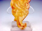 Old Nephrite Jade Stone Carved Sculpture Ancient Phoenix Bird #11252207 — photo 3
