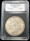 1900 $1 Morgan Dollar 90% Silver Philadelphia US Coin Coin - World Holder VF