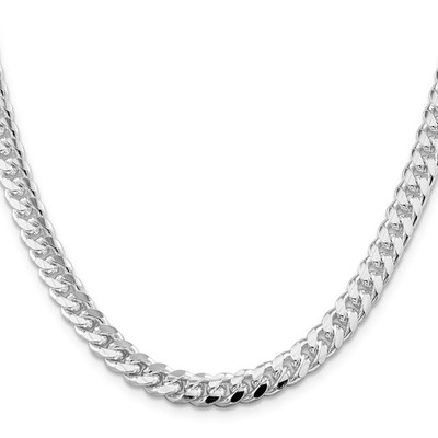 Sterling Silber Panzerkette Halskette, 7 mm