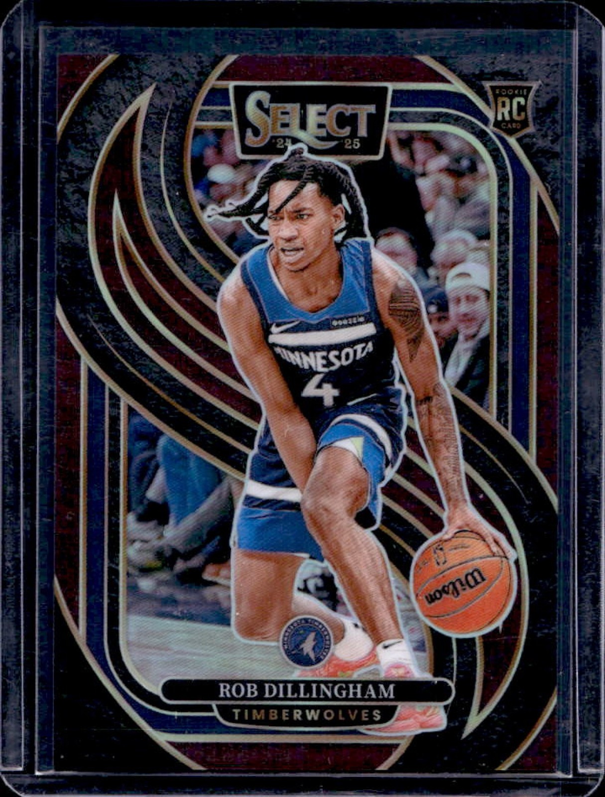 2024-25 Select Rob Dillingham Premier RC Maroon Prizm #165/175 Timberwolves