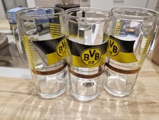 3x BVB 09 Borussia Dortmund Bierglas VINTAGE 1997 1999 CL Halle BRINKHOFFS  TOP