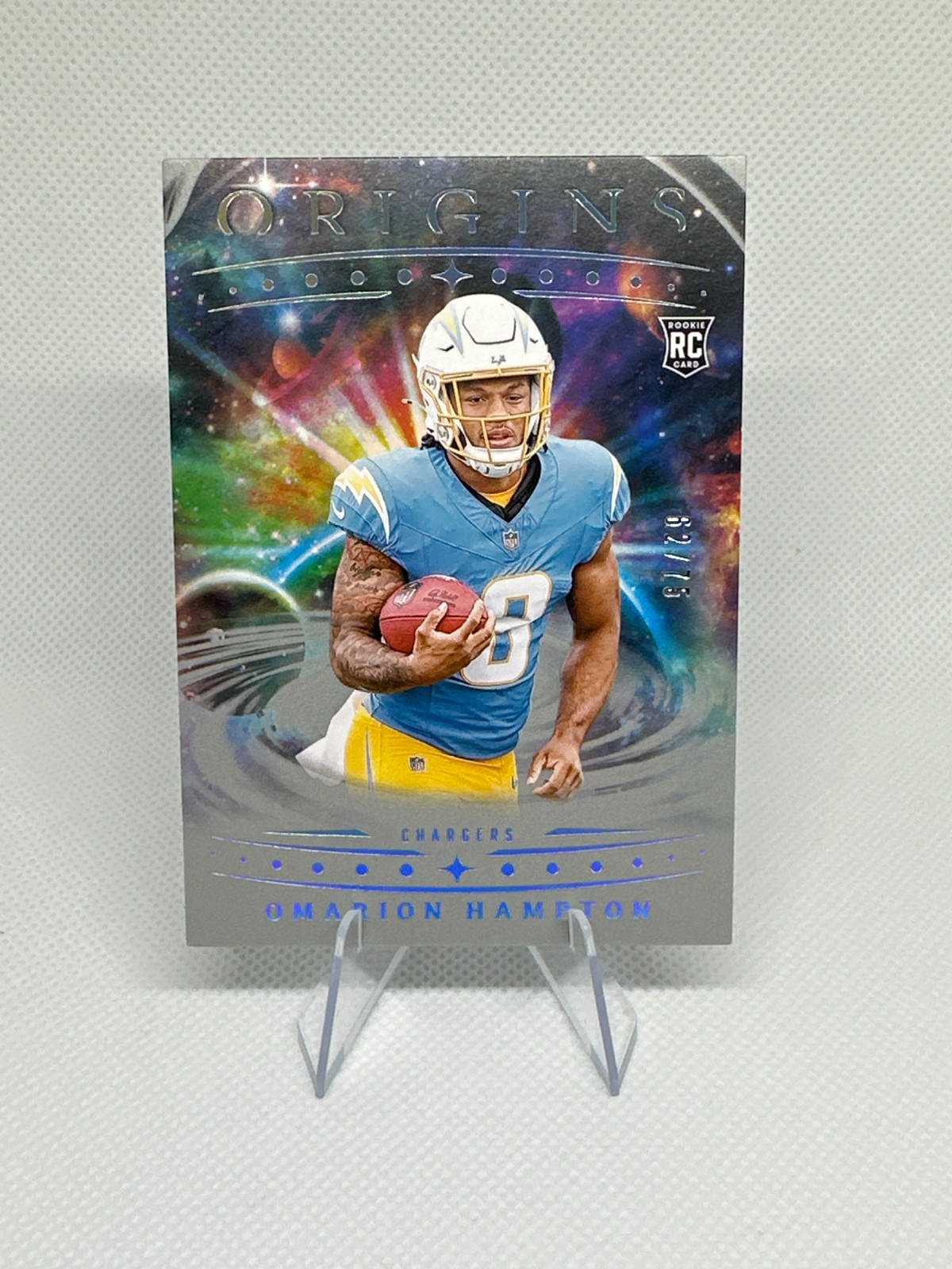 OMARION HAMPTON Silver 62/75 2025 Panini Origins Rookies #134 Rookie RC