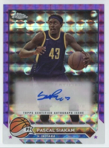 2023-24 Topps Chrome PURPLE Geo Refractor Pascal Siakam Auto #CG-PS C52
