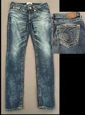 Big Star Jeans Womens 27 R Stretch Distressed JENAE Skinny Low Rise Acid Wash