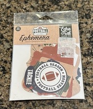 Echo Park Football Ephemera Scrapbook Cards Sports Brown Green Blue