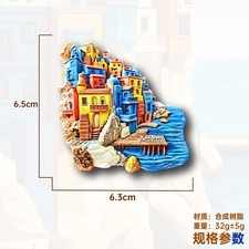 Malta Popeye Village Tourist Souvenir 3D Resin Refrigerator Fridge Magnet Craft