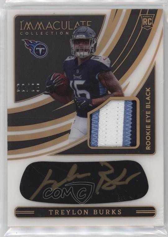 Treylon Burks Panini Immaculate Collection Immaculate Rookie Eye Black Jersey Autographs #REBTBU Gold