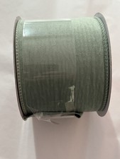 Celebrate It Wired Ribbon Soft Green 3.5  x 15ft New