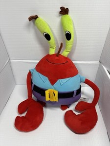 Universal Studios SpongeBob Mr. Krabs 16" Plush Stuffed Animal Toy EUC Rare