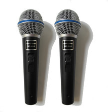 2 Vocal-Star Professional Microphones Vocals Singing Speeches Karaoke