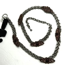 Silver and Bronze Toned Chain Belt NOSWT