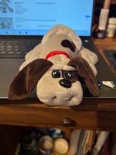 Pound Puppies Dog Paw Prints 7" Mini Puppy Grey Brown 2019 - VGC