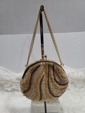 Vintage La Regale Beaded Pinch Style Evening Purse 1950s READ