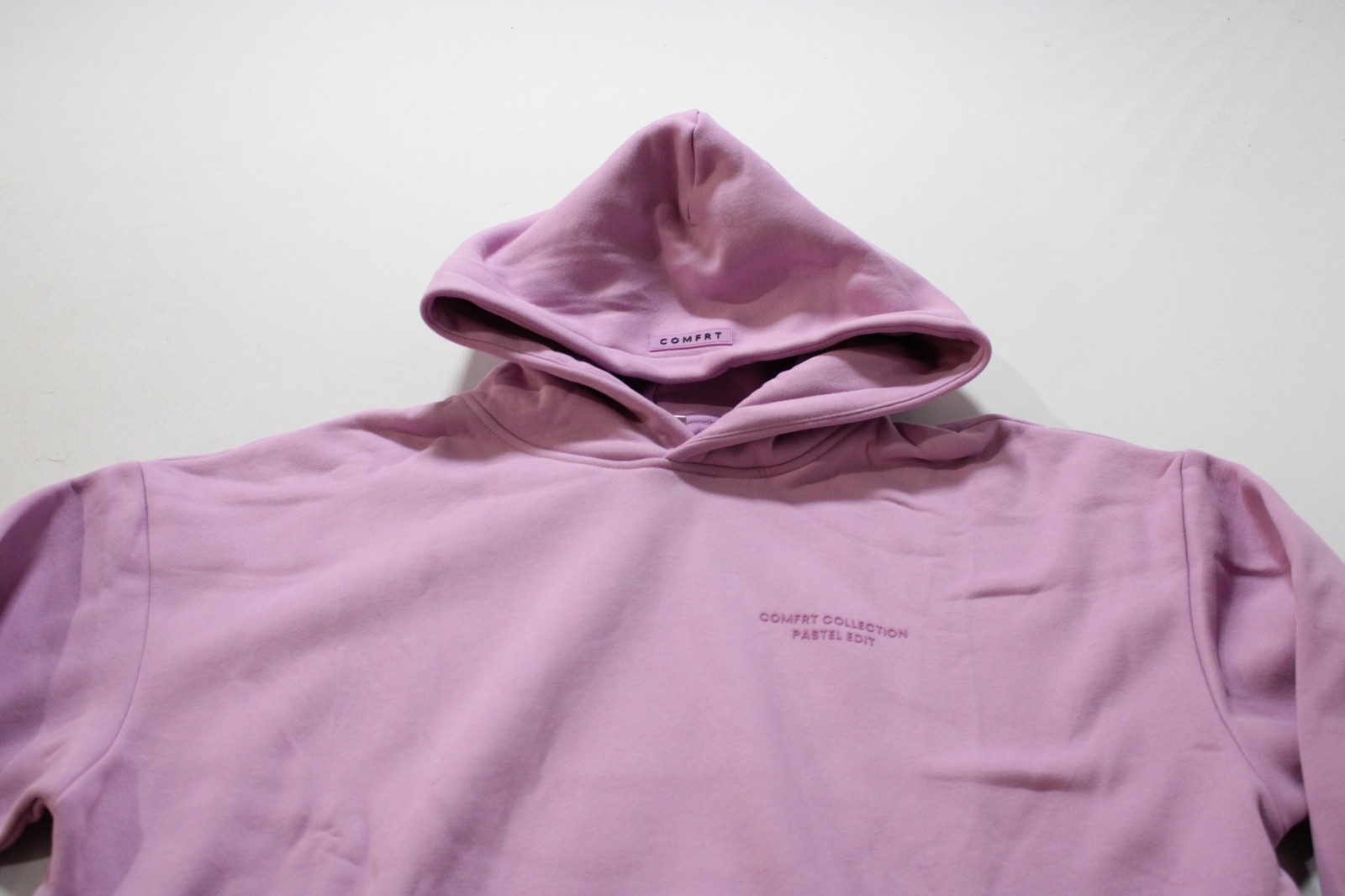 Comfrt Unisex Adults Oversized Pastel Pullover Hoodie AP2 Lilac Purple Size: 2XL