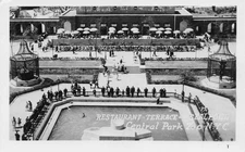 Postcard RPPC Restaurant Terrace And Seal Pool Central Park Zoo New York