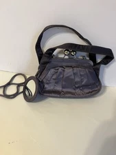 Metaphor Purple ladies  evening bag clasp closure corded Crossbody strap