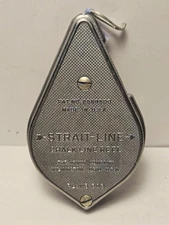 VTG Straight-Line Chalk Line Reel 5" Made in USA/w Blue Chalk/ 🎄FREE SHIPPING🎁