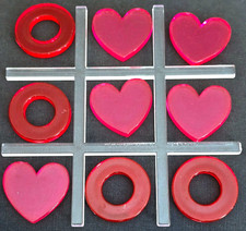 Fun Hearts  O's Plastic Tic-Tac-Toe Game no box 