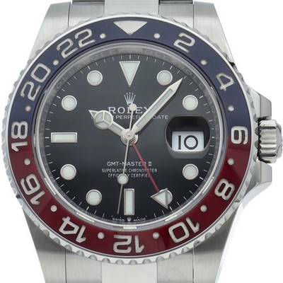 ROLEX GMT Master 2 Watch Oyster 126710BLRO Stainless Steel mensWatch black USED