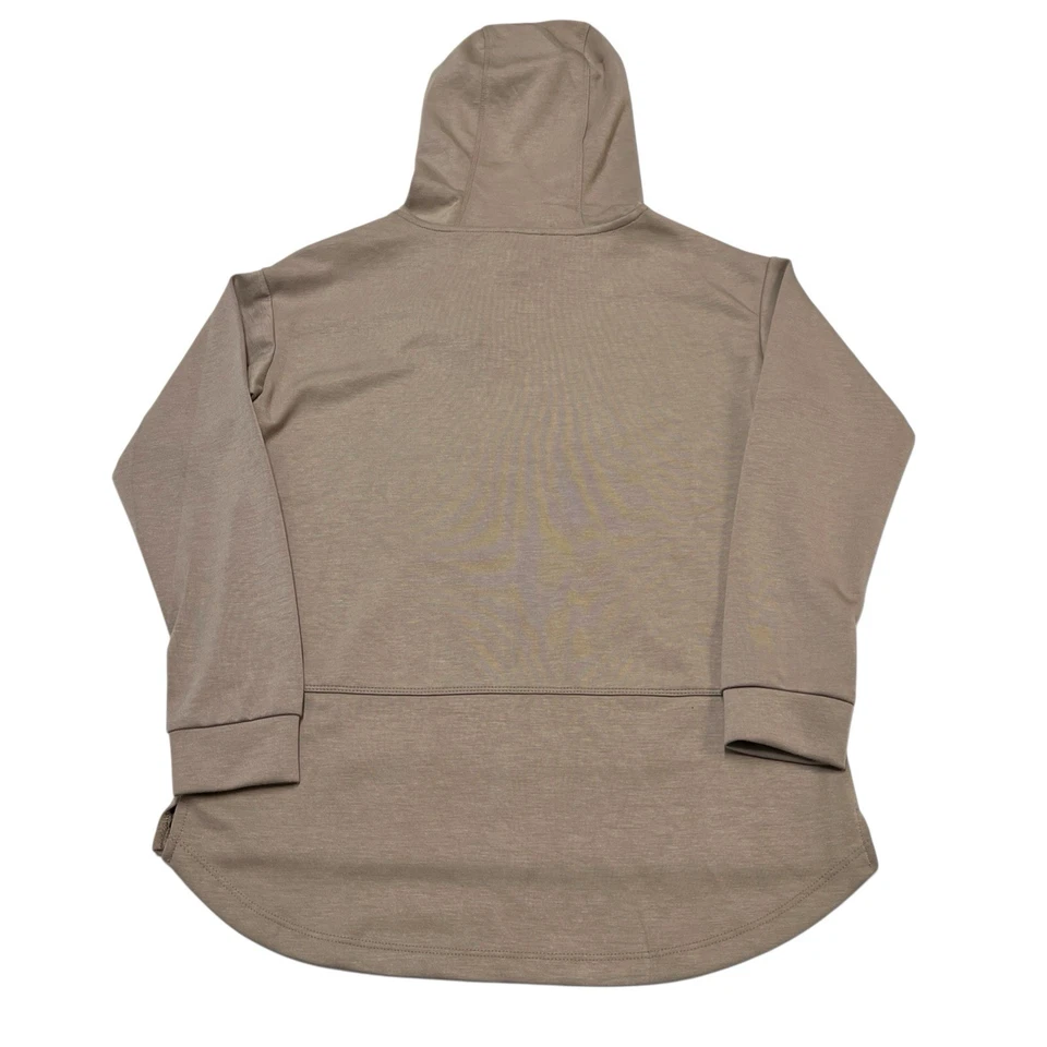 Elie Tahari 连帽衫女式 XS 灰褐色套衫袋鼠口袋柔软球衣针织 — 第 2/4 张图片