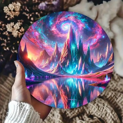 Magic Mountain Fantasy Round Retro Wall Decoration